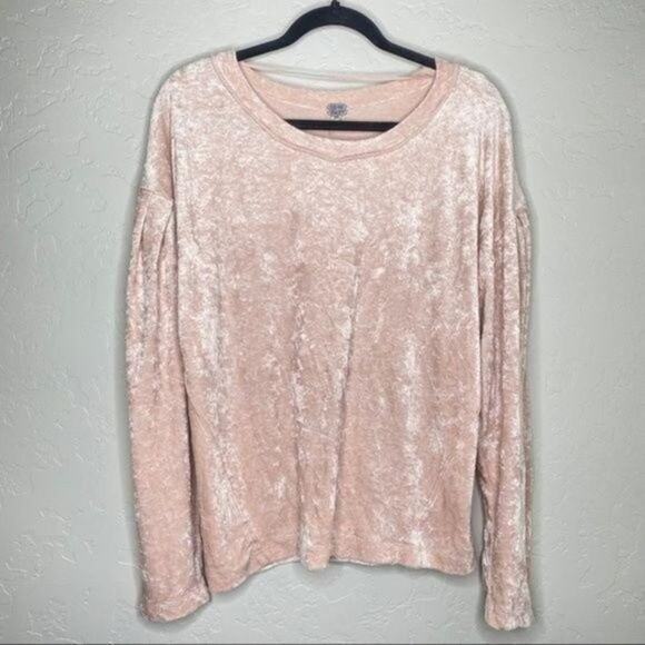 We the Free Pink Milan Velour Pullover Sweater Medium - Picture 9 of 9